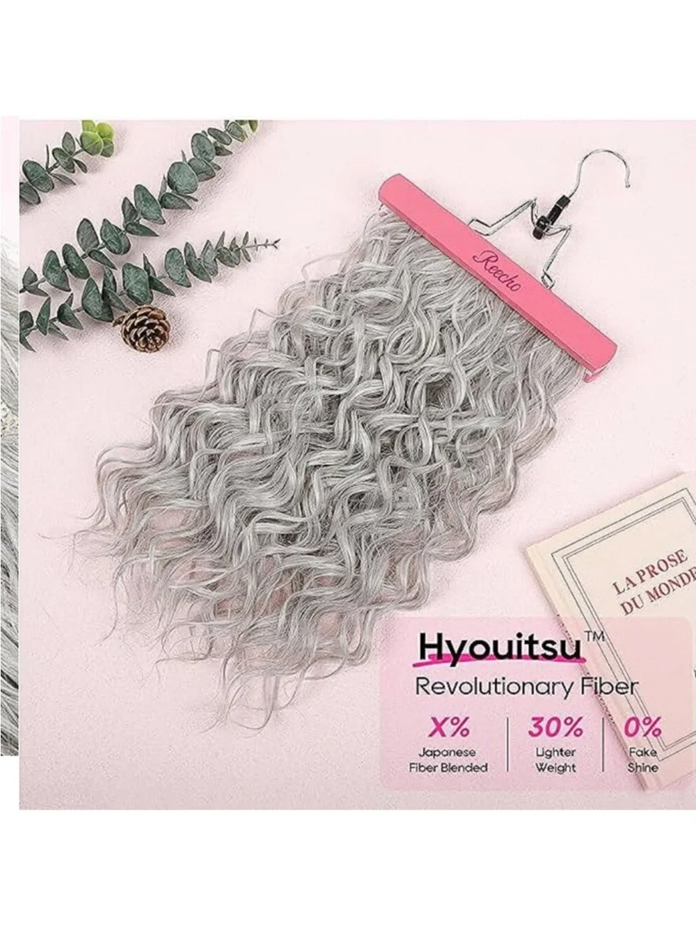 Curly Hair Extensions, 4PCS 16 inch Clip in Hair Extensions Lace Weft Short Curl